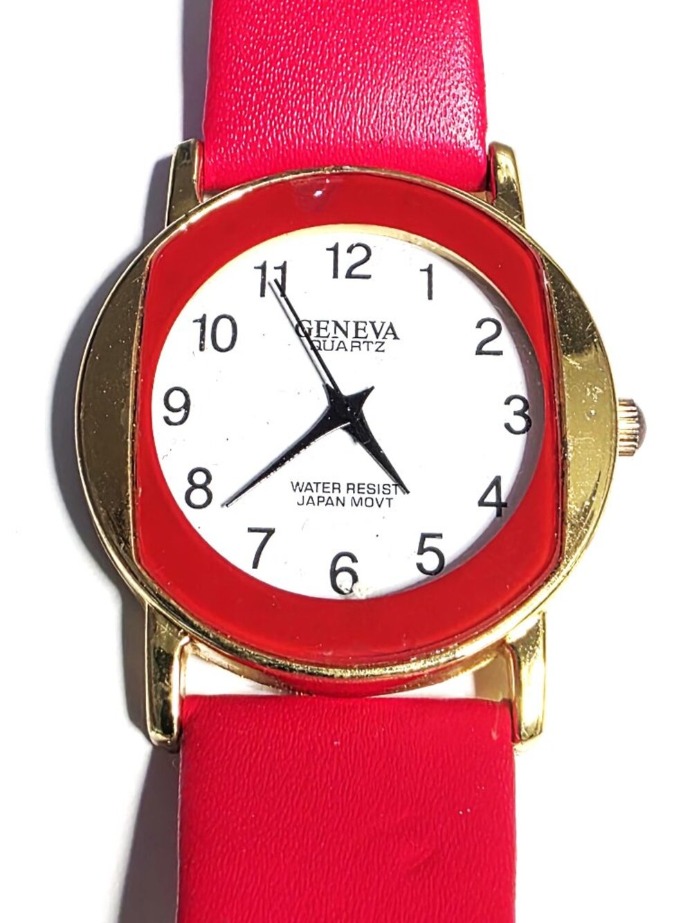 Geneva red & gold women's watch
